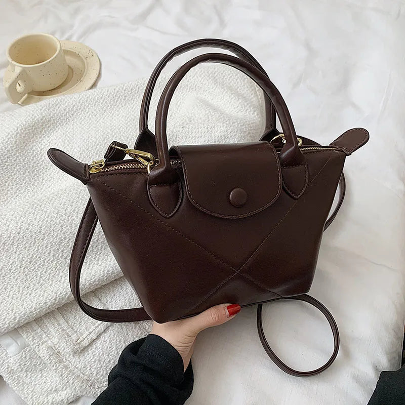 Vintage Women's Half Moon Shoulder Bag Soft Pu Leather Crossbody Hobo