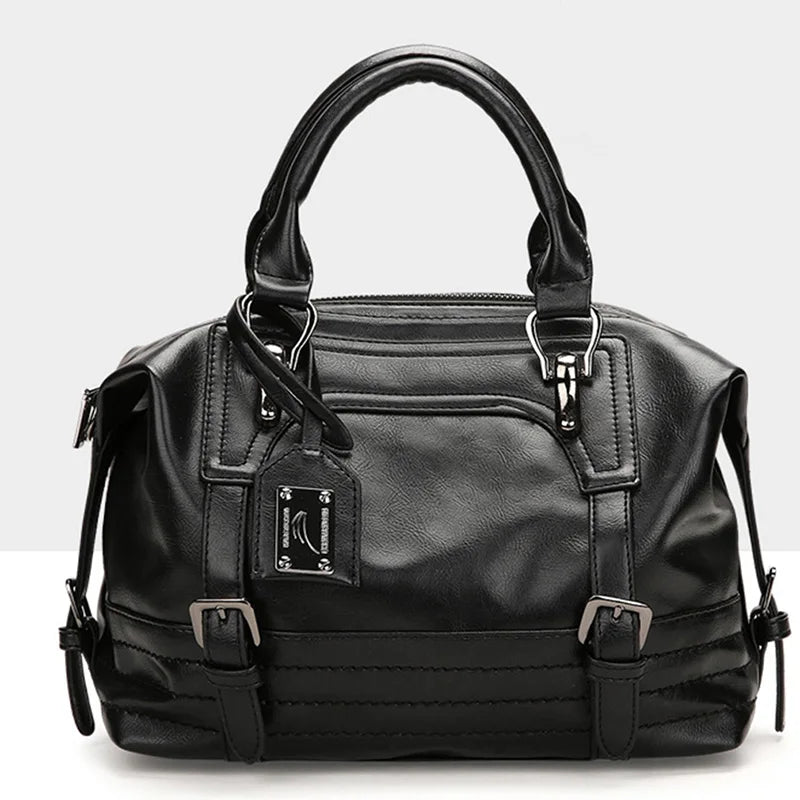 Vintage Leather Crossbody Shoulder Bag Ladies Totes Bag Large Capacity Women Mes
