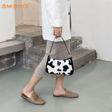 Vintage Milk Cow Pattern Shoulder Bag for Women