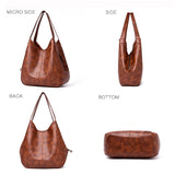 Vintage Women's PU Leather Hobos Single Shoulder Bags