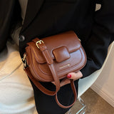 Vintage Women's Shoulder Bag Autumn Winter All-match Pu Flap Handbags