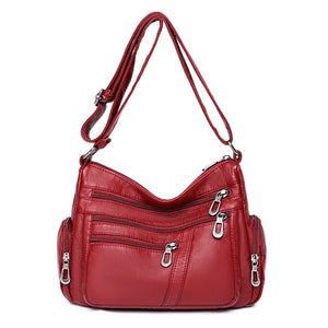 Vintage Leather Crossbody Bag for Women - Stylish and Practical