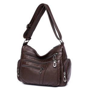 Vintage Leather Crossbody Bag for Women - Stylish and Practical