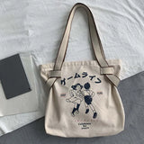 Vintage Women's Shoulder Bag Large Capacity Canvas Handbag Eco Tote