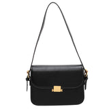 Vintage Women's Square Handbag Autumn Winter Texture Pu Shoulder Bag