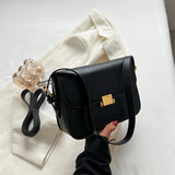 Vintage Women's Square Handbag Autumn Winter Texture Pu Shoulder Bag