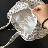 Vintage Women's Tote Shoulder Bags Woolen Fabric Ladies Eco Cloth Shopper Bag