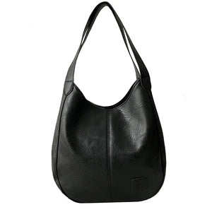 Vintage Women's Handbag Top-Handle Bag High-Quality Leather