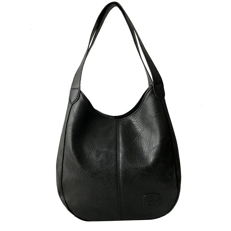 Vintage Women's Handbag Top-Handle Bag High-Quality Leather