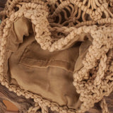 Vintage Woven Backpack Cotton Rope Bucket Small Straw Bag