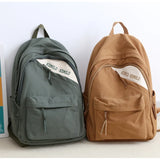 Vintage Canvas Backpack Female School Students Shoulder Bag