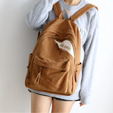 Vintage Canvas Backpack Female School Students Shoulder Bag