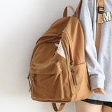 Vintage Canvas Backpack Female School Students Shoulder Bag