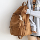 Vintage Canvas Backpack Female School Students Shoulder Bag