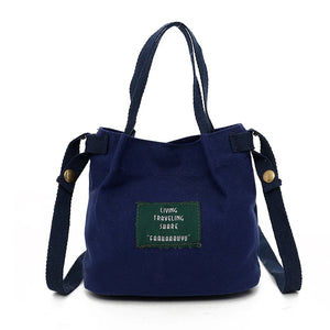 Vintage Canvas Crossbody Shoulder Bag Bucket Messenger Tote