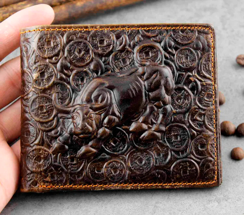 Vintage Cow Leather Wallets for Men High Quality