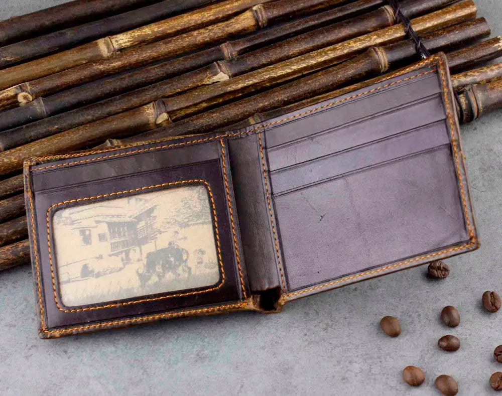Vintage Cow Leather Wallets for Men High Quality
