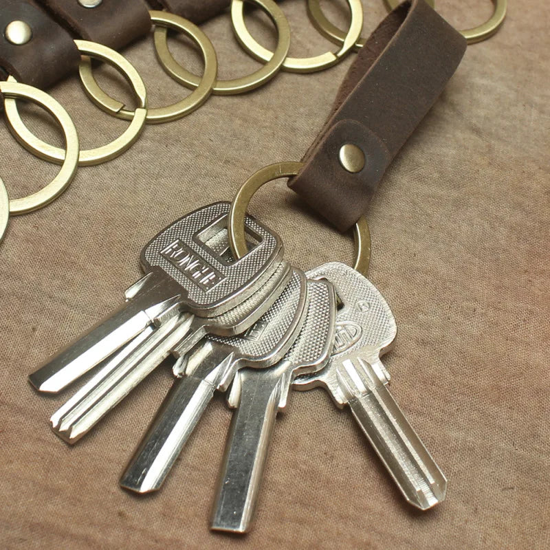 Vintage Leather Keychain Business Gift Key Chain Auto Key Holder