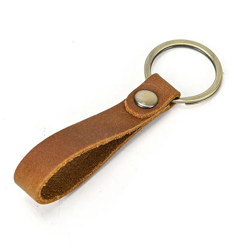 Vintage Leather Keychain Business Gift Key Chain Auto Key Holder