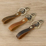 Vintage Leather Keychain Business Gift Key Chain Auto Key Holder
