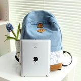 Vintage Denim Backpack for Women