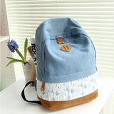 Vintage Denim Backpack for Women
