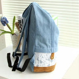 Vintage Denim Backpack for Women