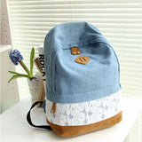 Vintage Denim Backpack for Women