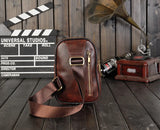 Vintage Cross Bag Chest Bag Men's PU Leather Shoulder Bag