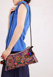 Vintage ethnic crossbody bags Double sided embroidered canvas Bohemia bags