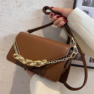 Vintage Handbag Chain Women's Textured One Shoulder Messenger Bag