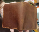 Vintage Men's Leather Wallet Money Clip Crazy Horse Skin Driving Leather