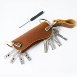 Vintage Leather Key Bag, Manual Key Storage Bag, Car Key Bag