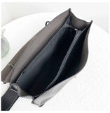 Vintage Women Shoulder Bag Pu Leather Handbags Wide Straps Messenger Bag