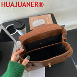 Vintage Leather Shoulder Bag for Women Large Capacity Totes