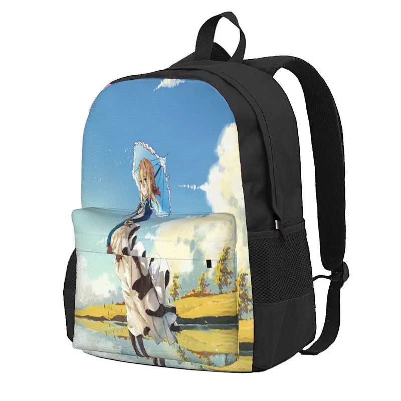 Violet Evergarden 3 Backpacks Men Women Girls
