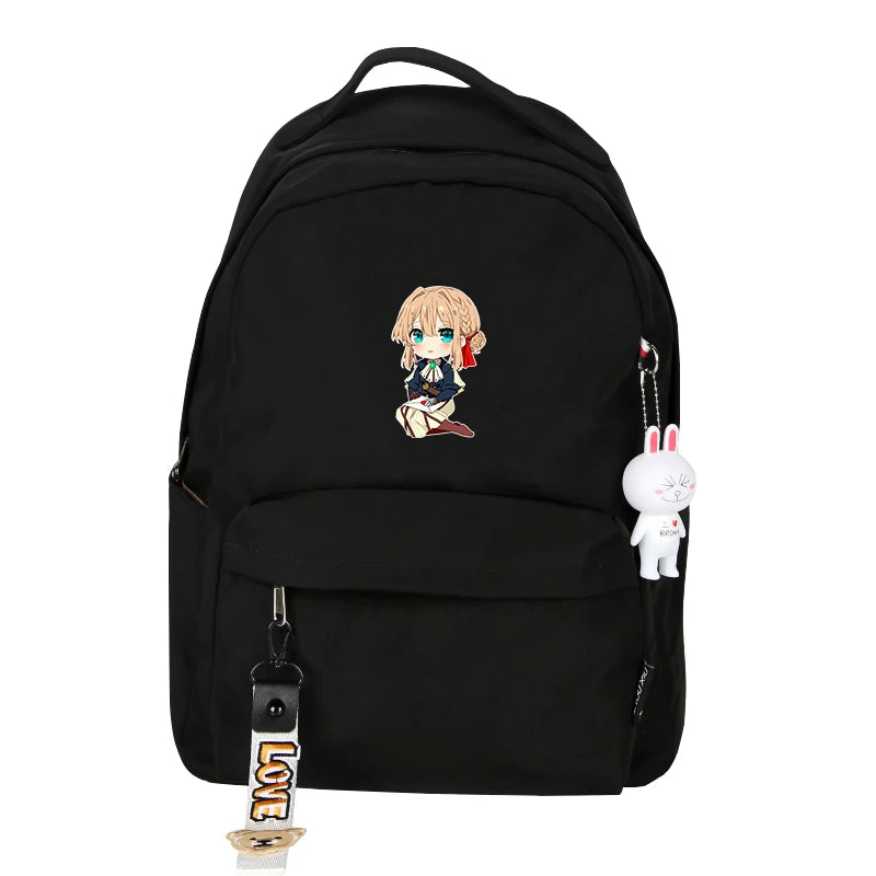Violet Evergarden Pink Mini Backpacks Small School Bags Anime Bookbag