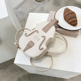 Violin Shape PU Leather Small Backpacks For Women