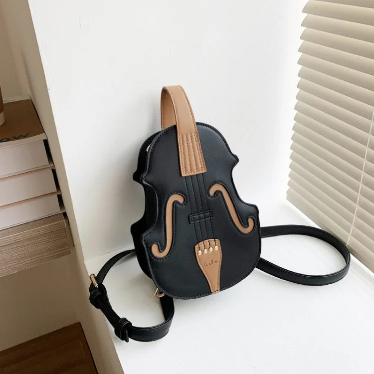 Violin Shape PU Leather Small Backpacks For Women