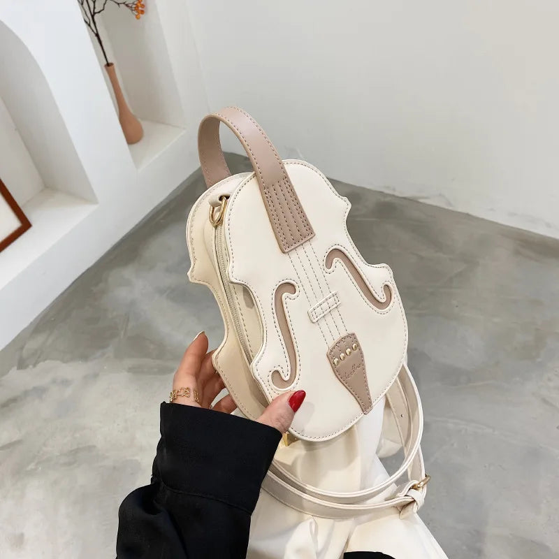 Violin Shape PU Leather Mini Backpacks For Women