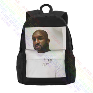 Virgil Abloh Large Capacity Backpack Gym Style