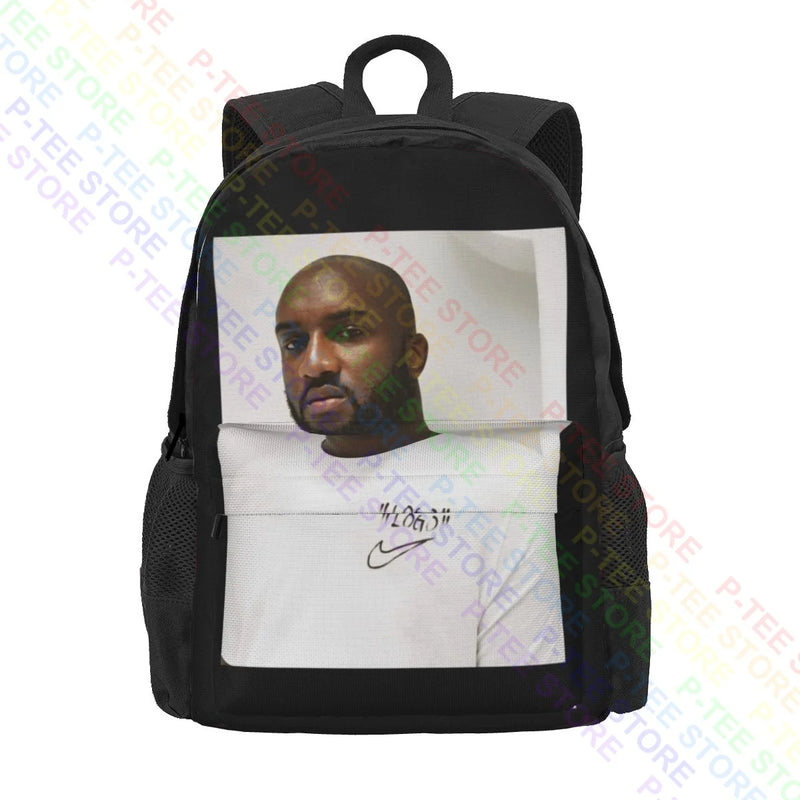 Virgil Abloh Large Capacity Backpack Gym Style