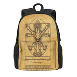Vitruvian Murloc Backpacks Men's Handbag Zip And Pockets