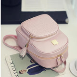 Sequined Leather School Backpack for Teen Girls