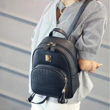Sequined Leather School Backpack for Teen Girls