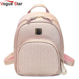 Sequined Leather School Backpack for Teen Girls