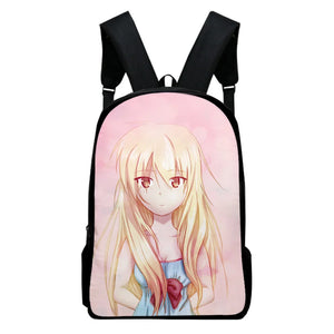 Anime Printed Zipper Bag Casual Students Backpack