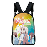 Anime Printed Zipper Bag Casual Students Backpack