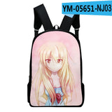 Anime Printed Zipper Bag Casual Students Backpack