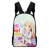 Anime Printed Zipper Bag Casual Students Backpack